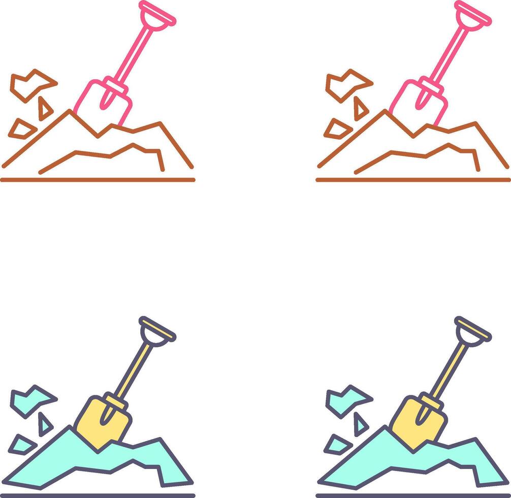 Digging Icon Design vector