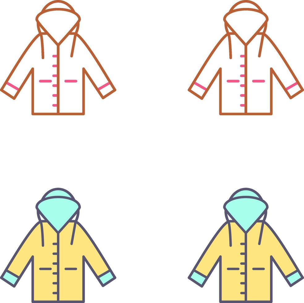 Raincoat Icon Design vector