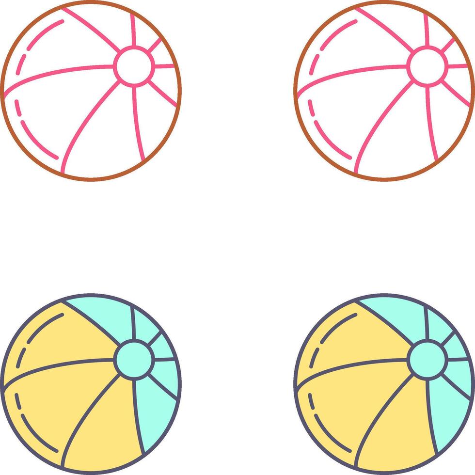 Beach Ball Icon Design vector