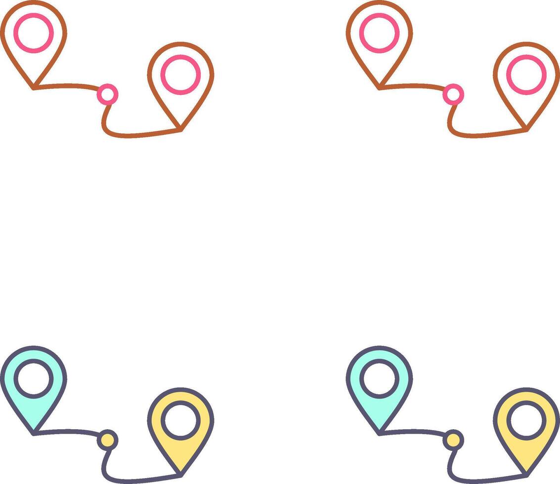 Route Icon Design vector