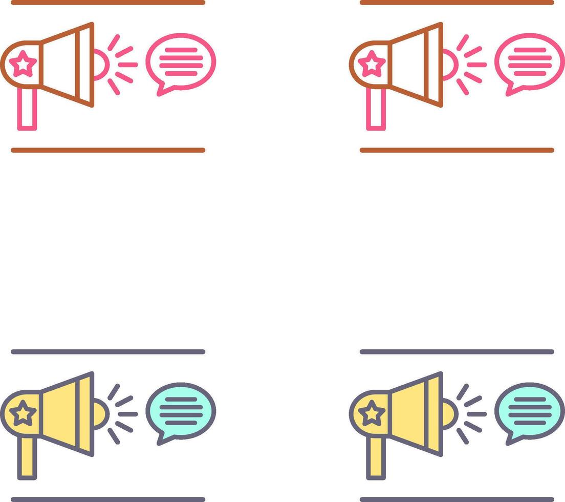 Freedom Of Speech Icon Design vector