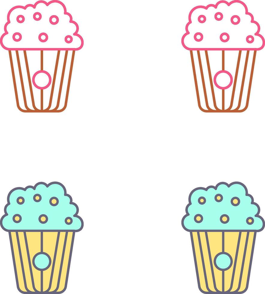 Pop corn Icon Design vector