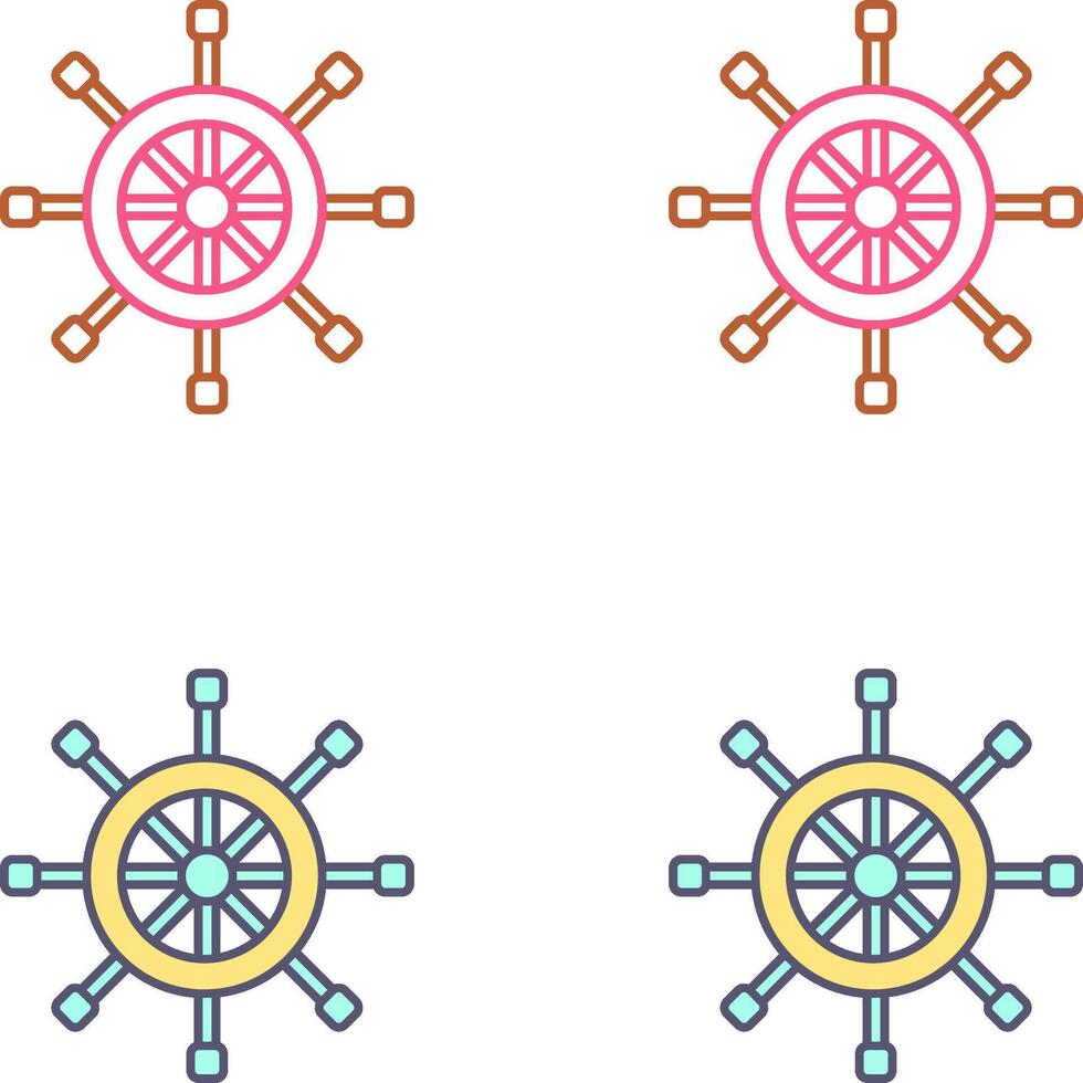 Rudder Icon Design vector