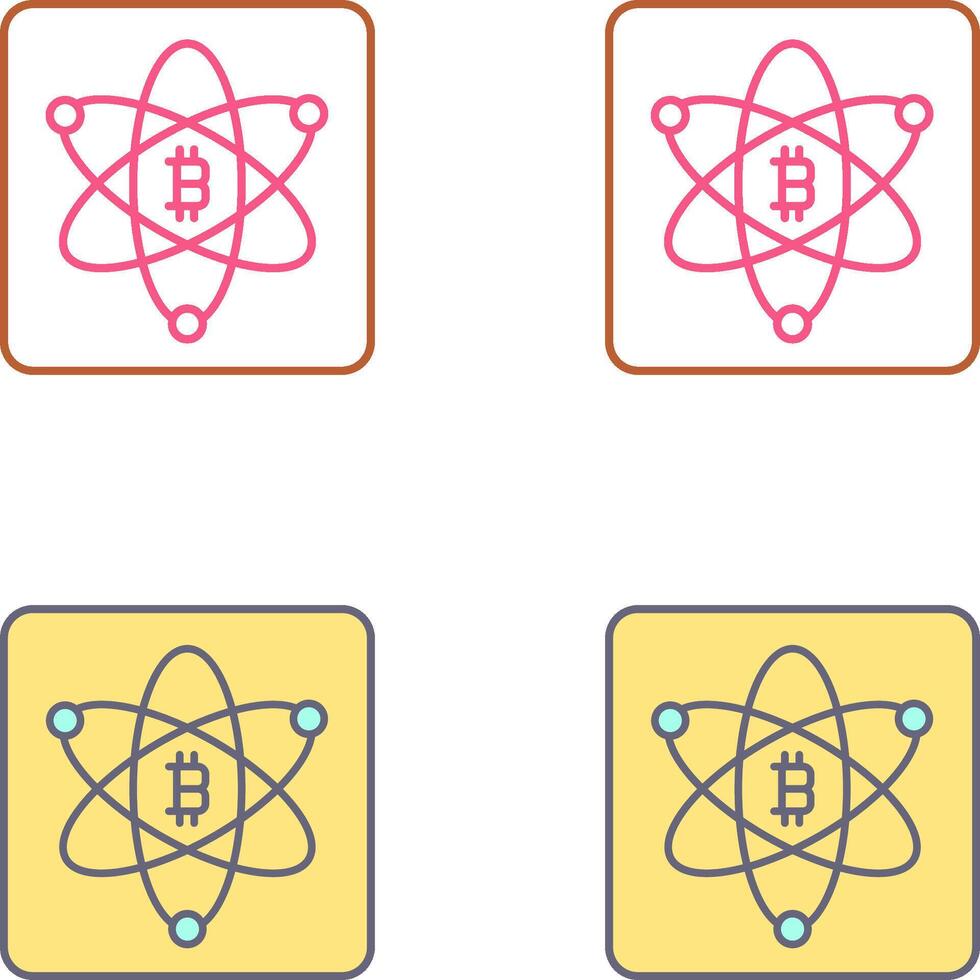 Bitcoin Science Icon Design vector
