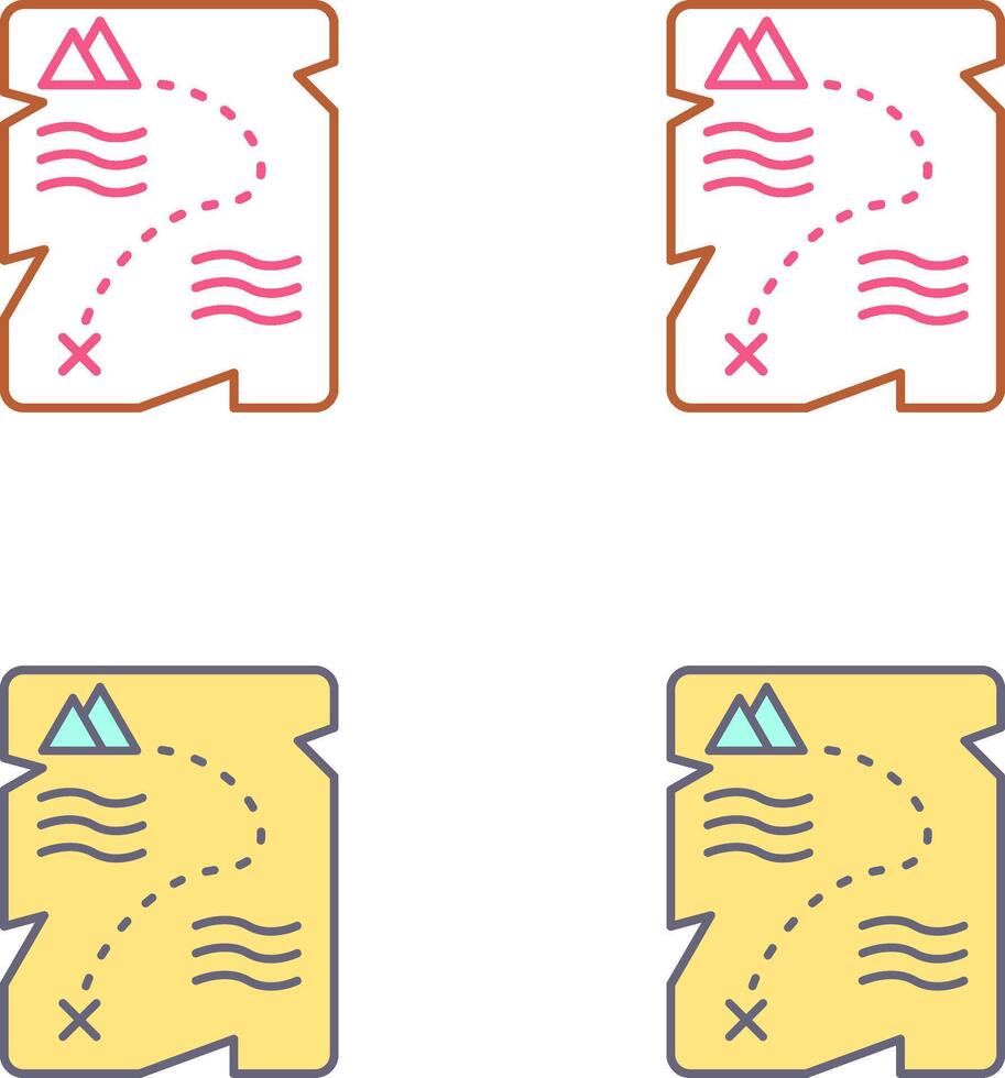 Treasure Map Icon Design vector