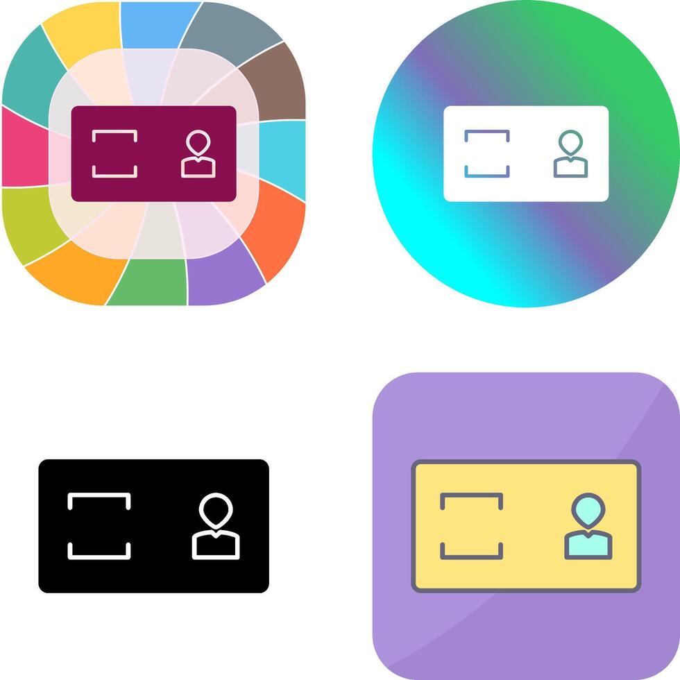 Unique Membership Card Icon Design vector