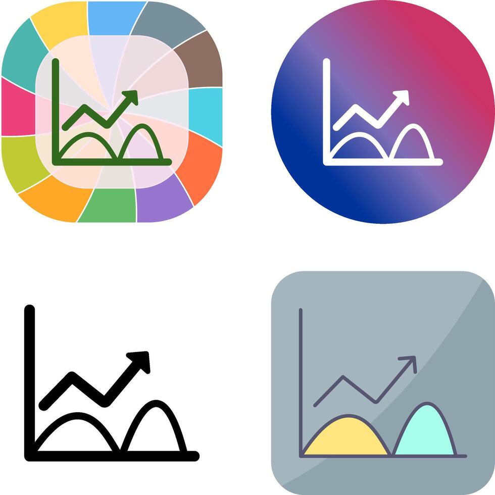 Trend in Graph Icon Design vector