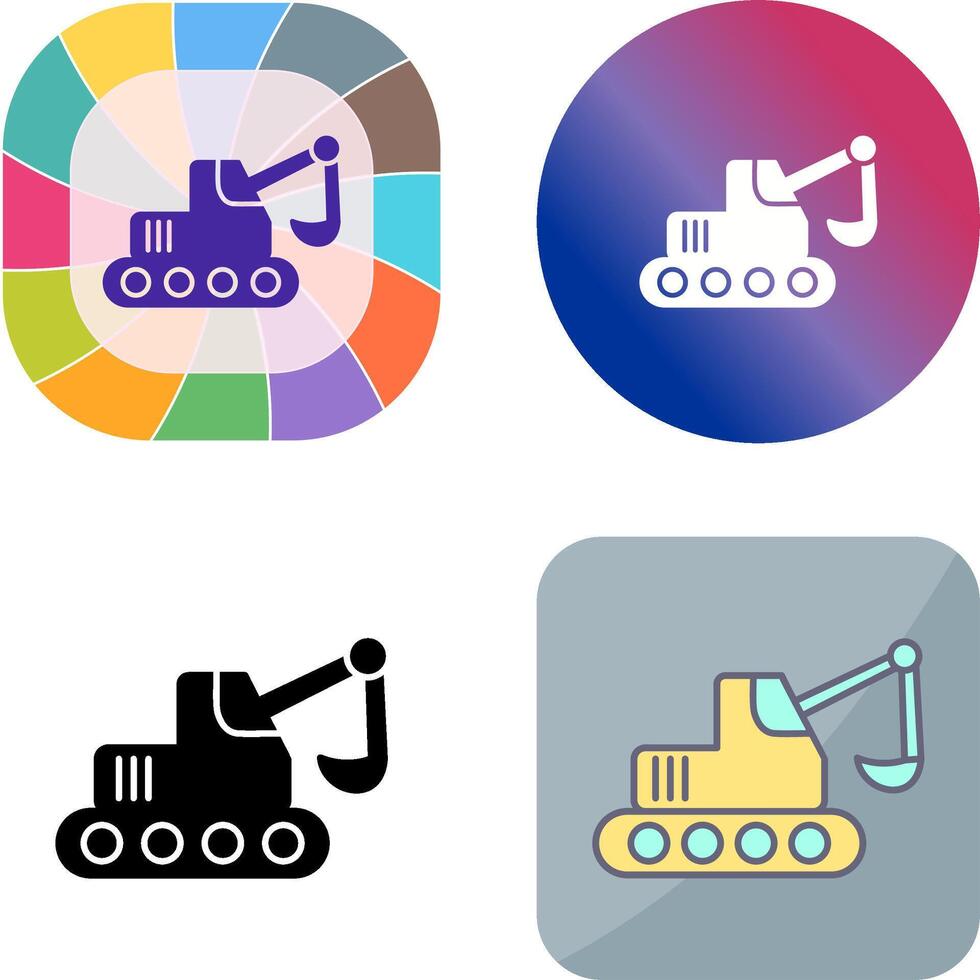 Escavator Icon Design vector