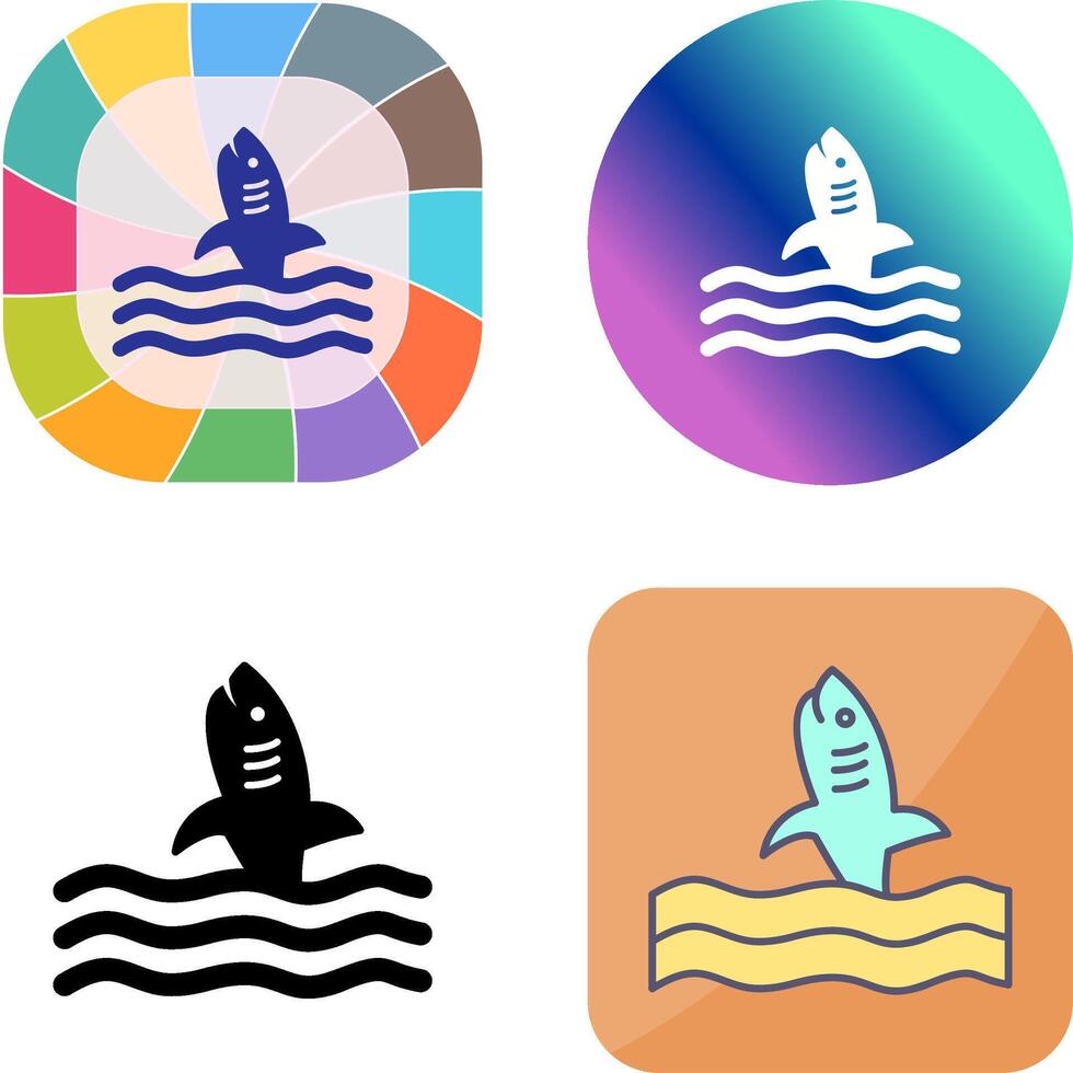 Dangerous Shark Icon Design vector