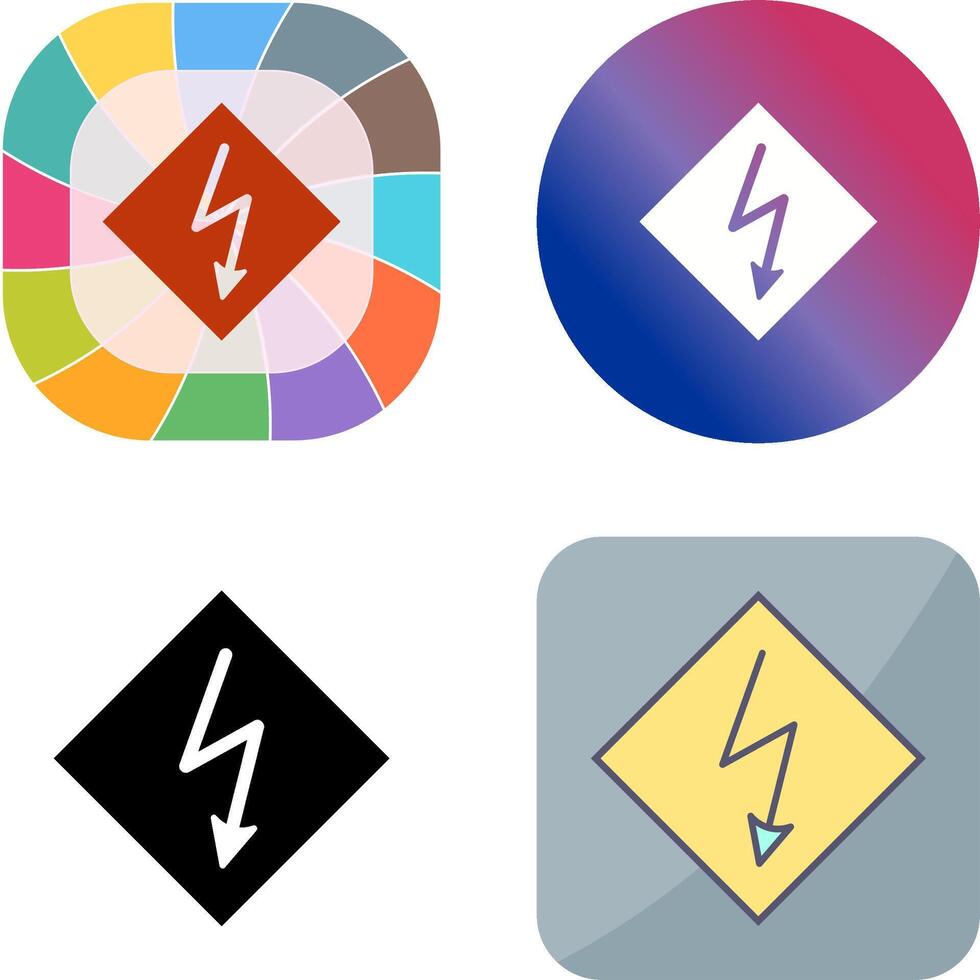 High Voltage Icon Design vector