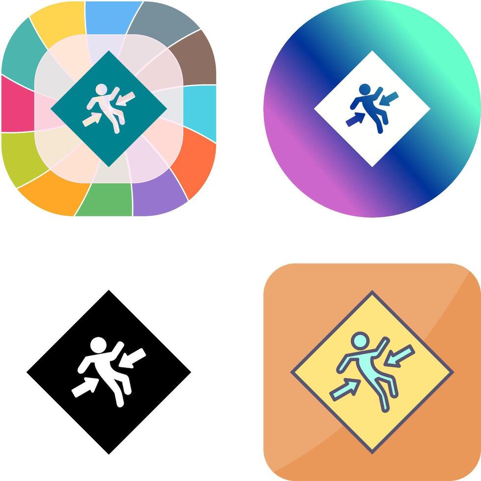 Crush Zone Icon Design vector
