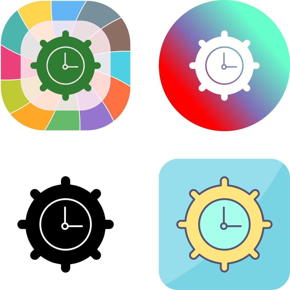 Time Settings Icon Design vector