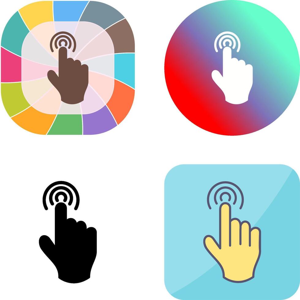 Danger of Hand Press Icon Design vector