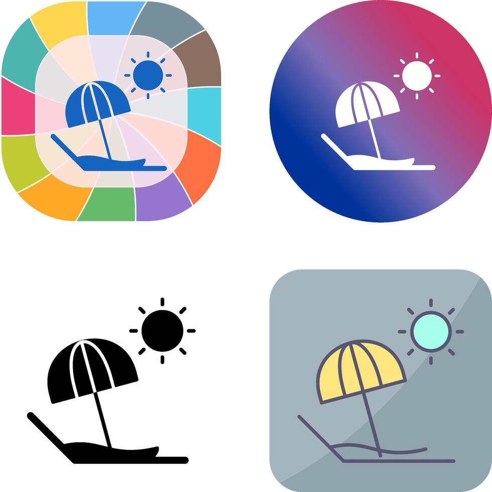 Beach Icon Design vector