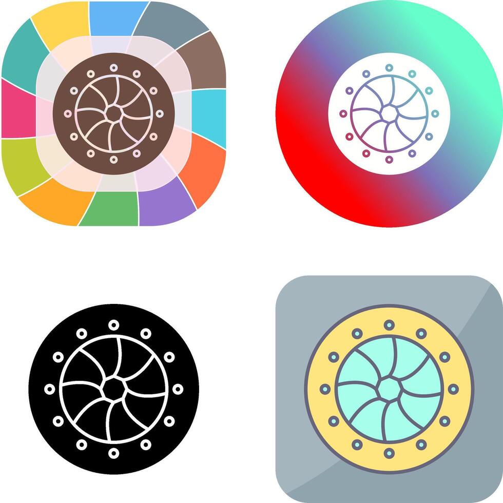 Unique Optical Diaphram Icon Design vector