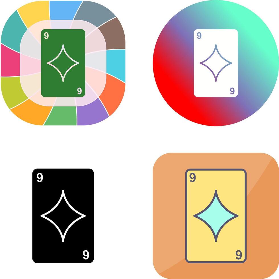 Diamonds Card Icon Design vector