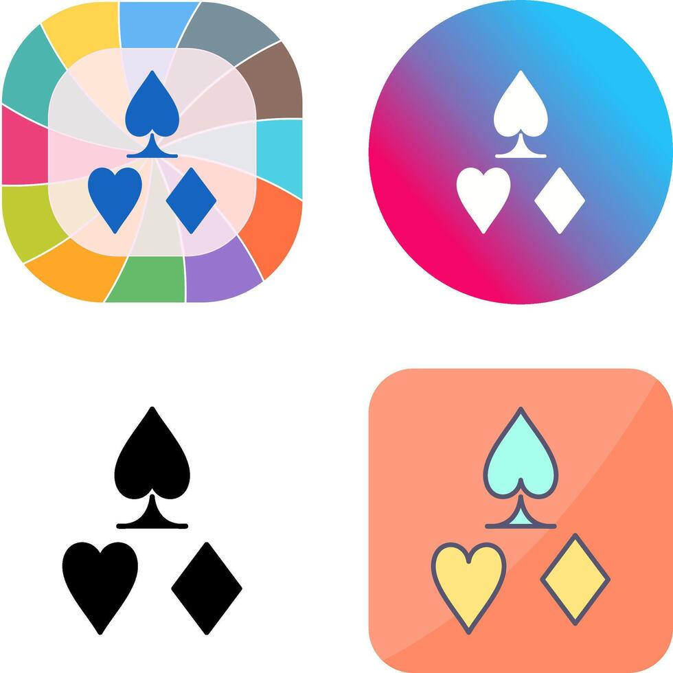Card Suits Icon Design vector
