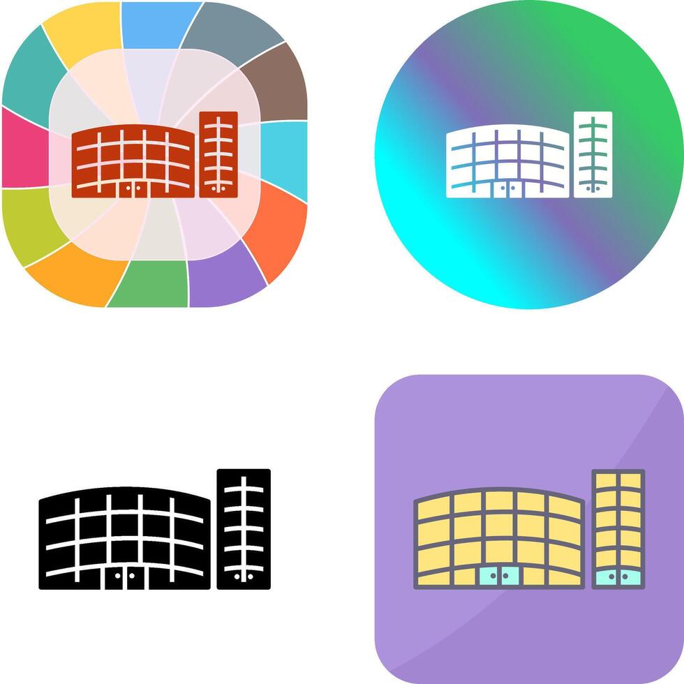 Unique Shopping Mall Icon Design vector