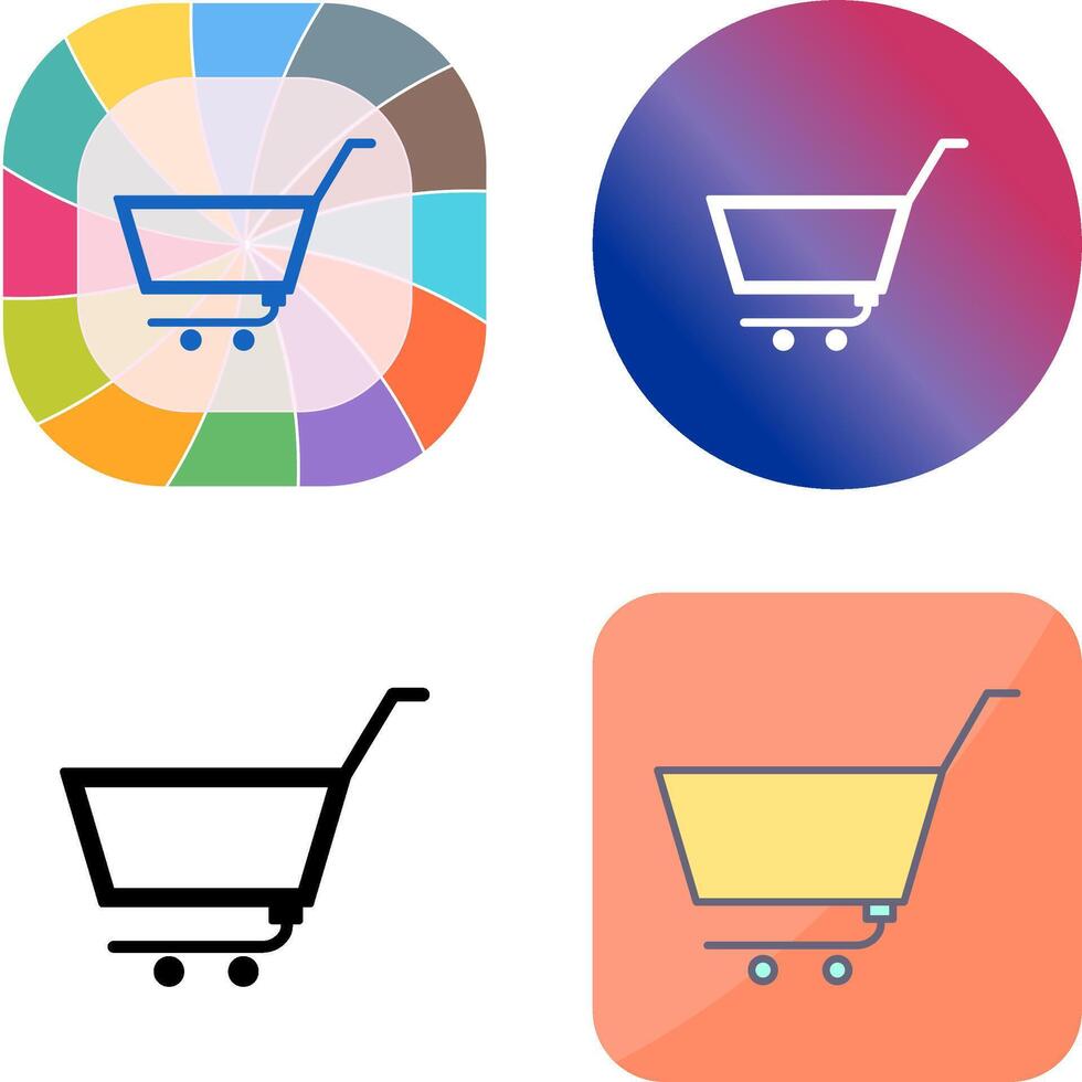 Unique Empty Cart Icon Design vector