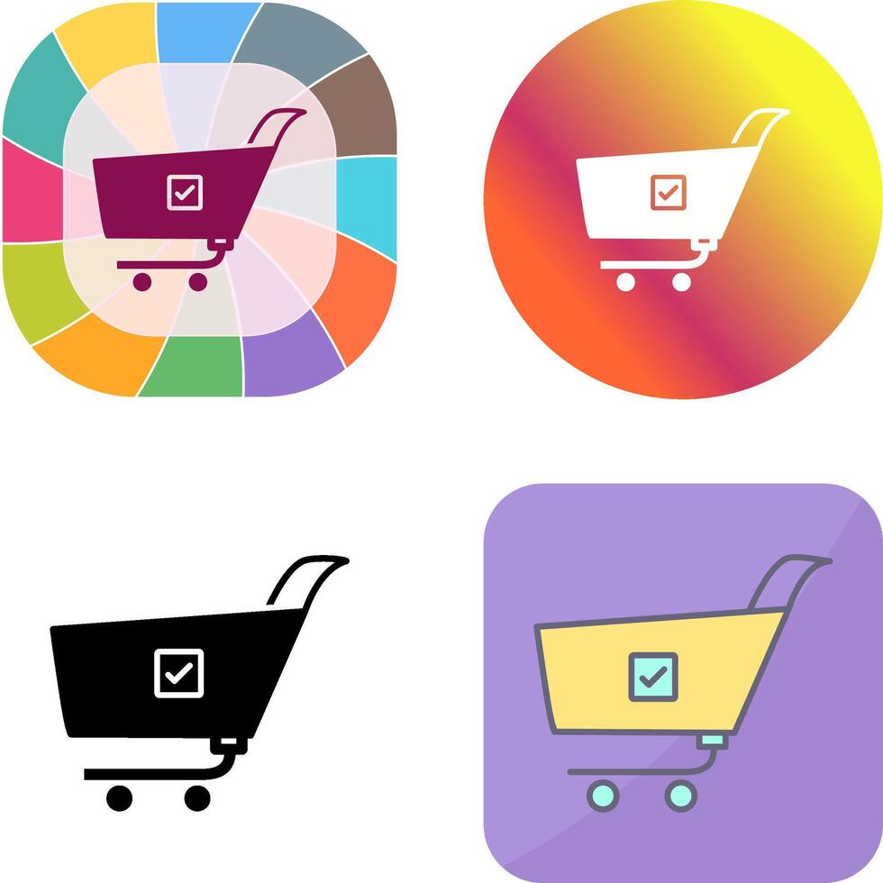 Unique Confirm Order Icon Design vector