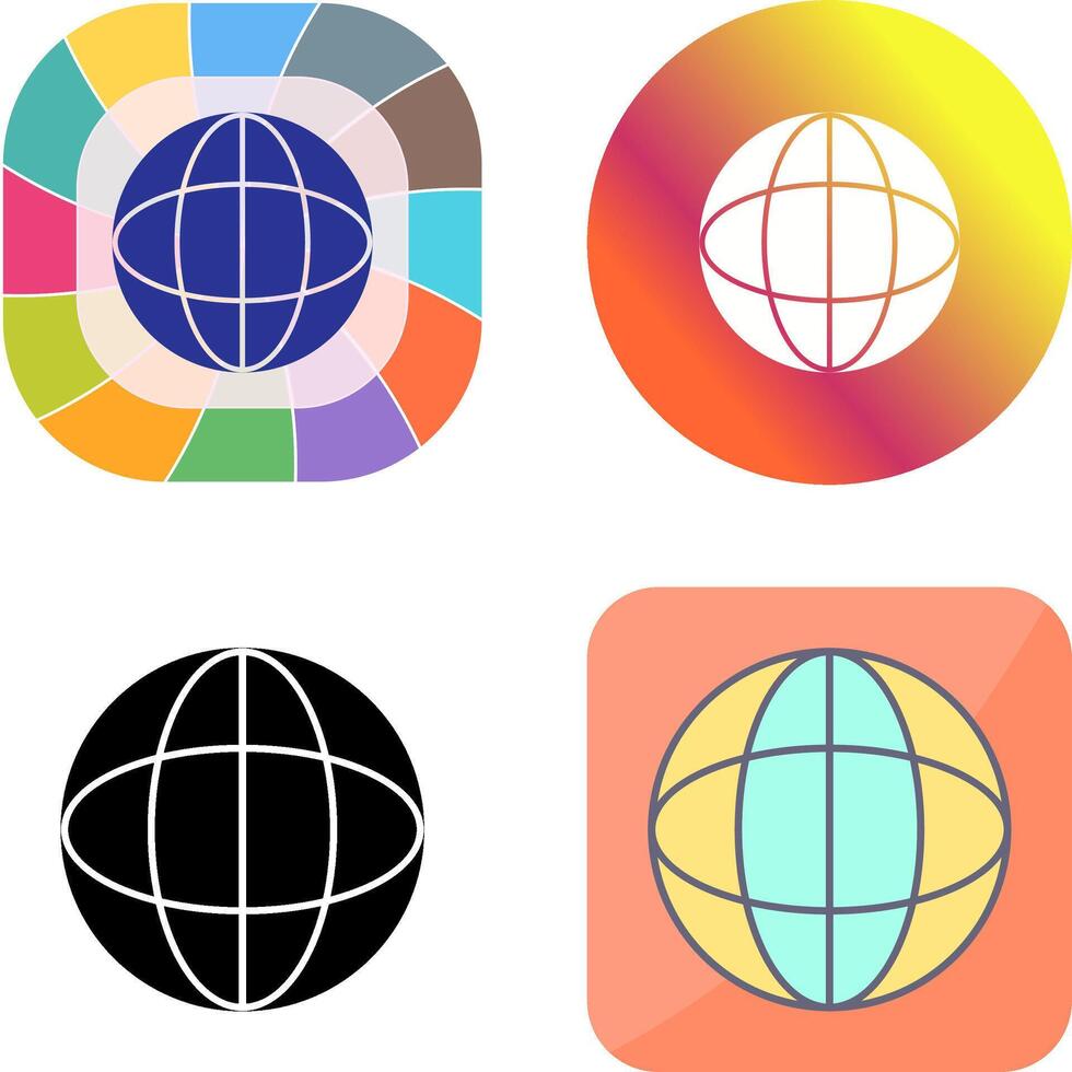 Unique Globe Icon Design vector
