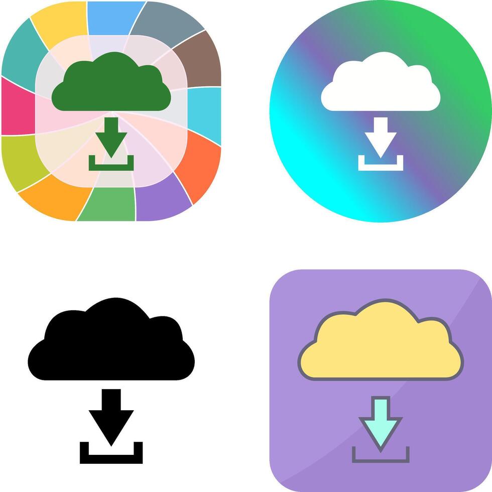 Unique Download from Cloud Icon Design vector