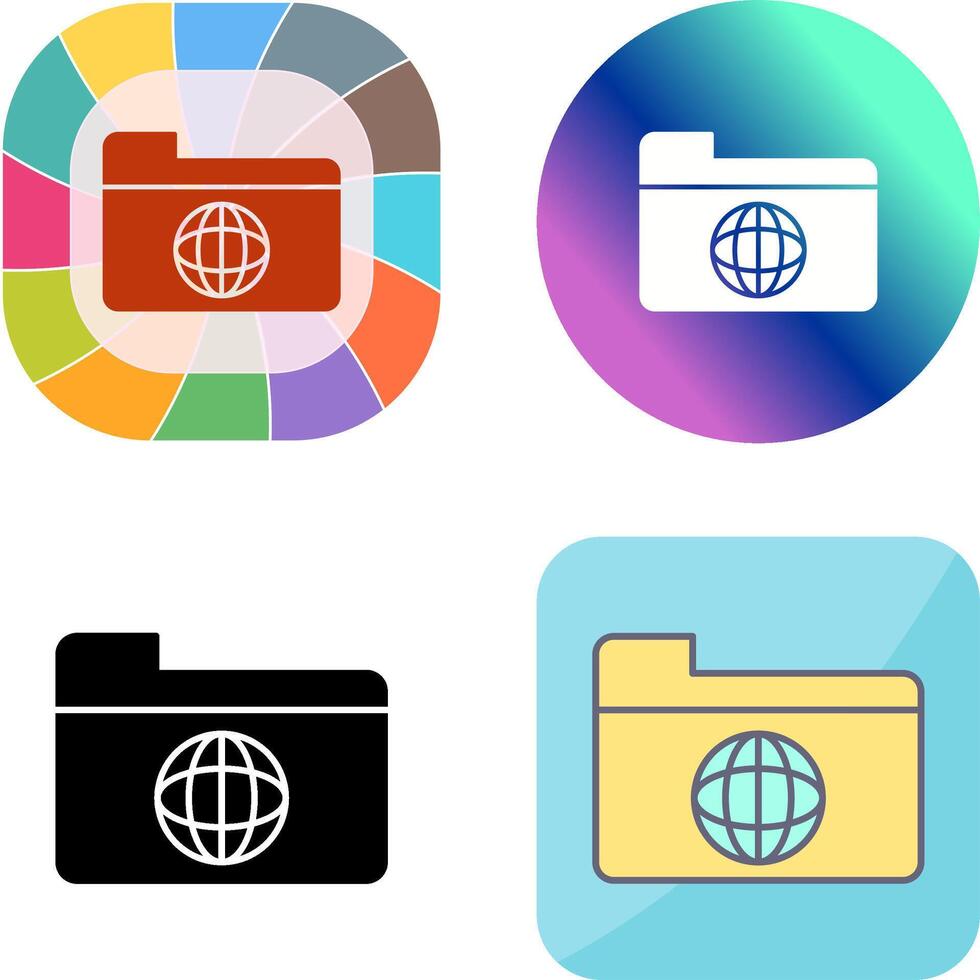 Unique Network Folder Icon Design vector