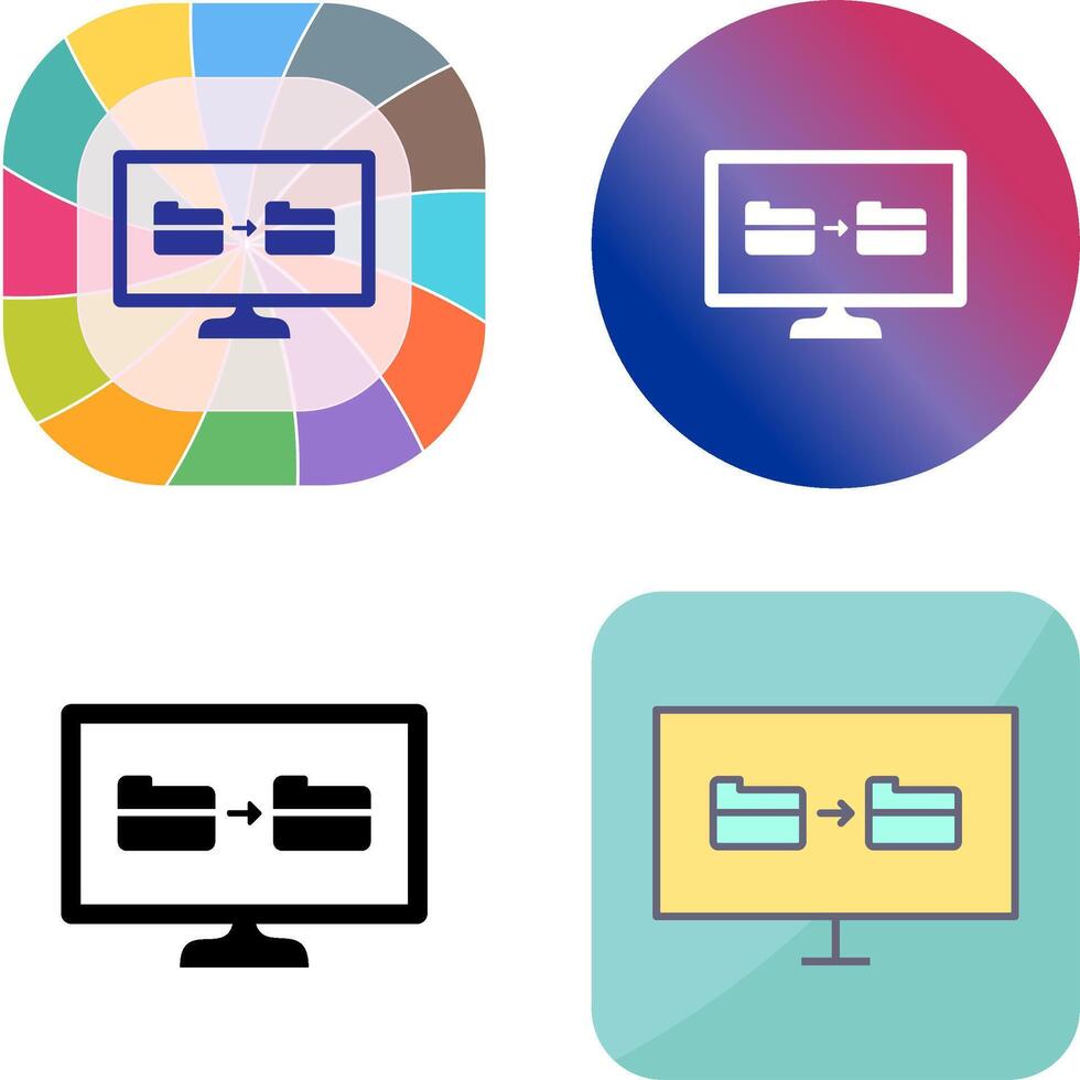 Unique File Sharing Icon Design vector