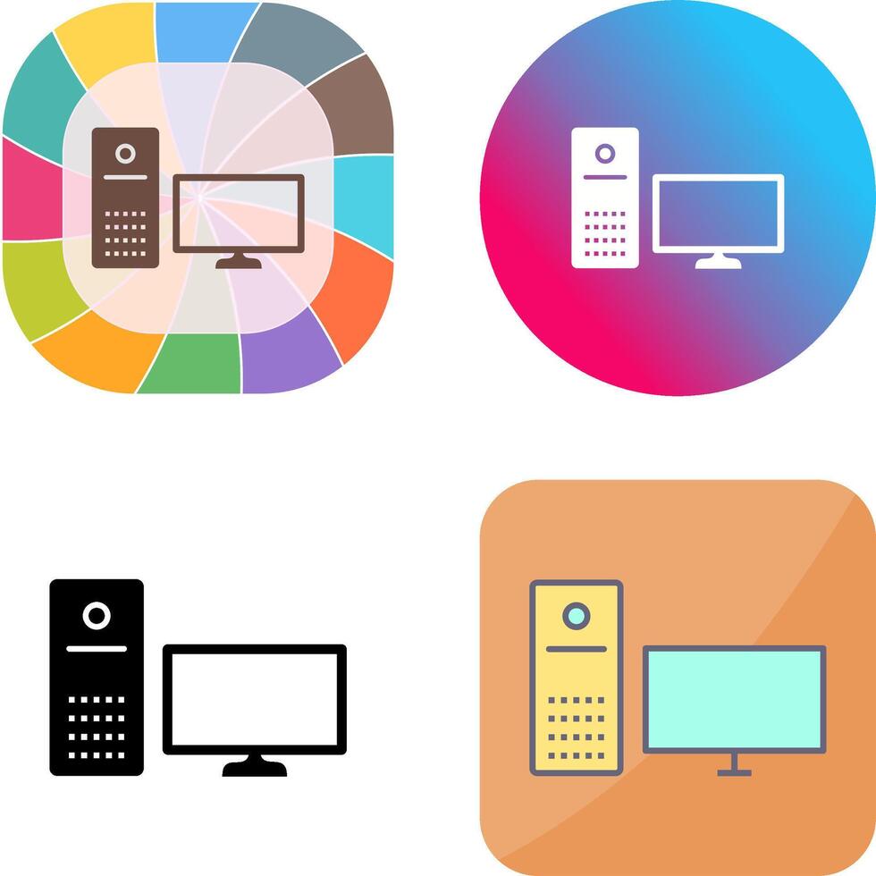 Unique Computer Icon Design vector