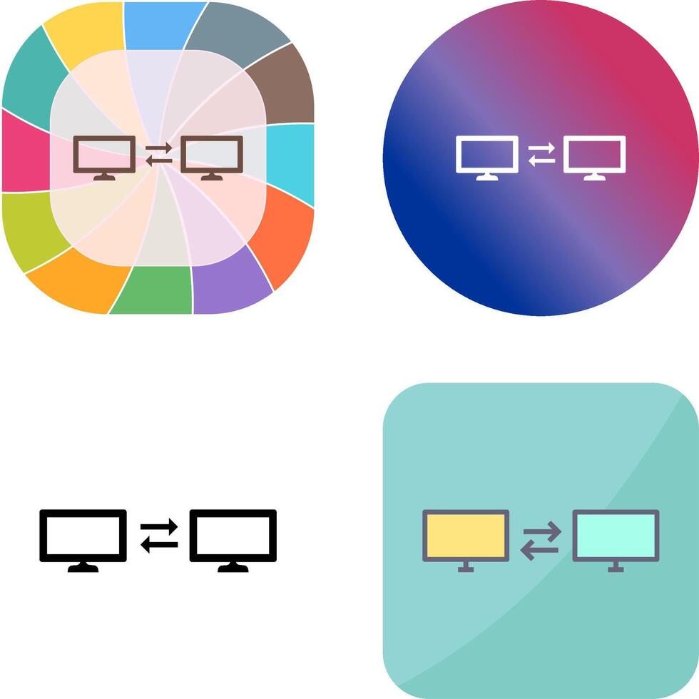 Unique Sharing Systems Icon Design vector