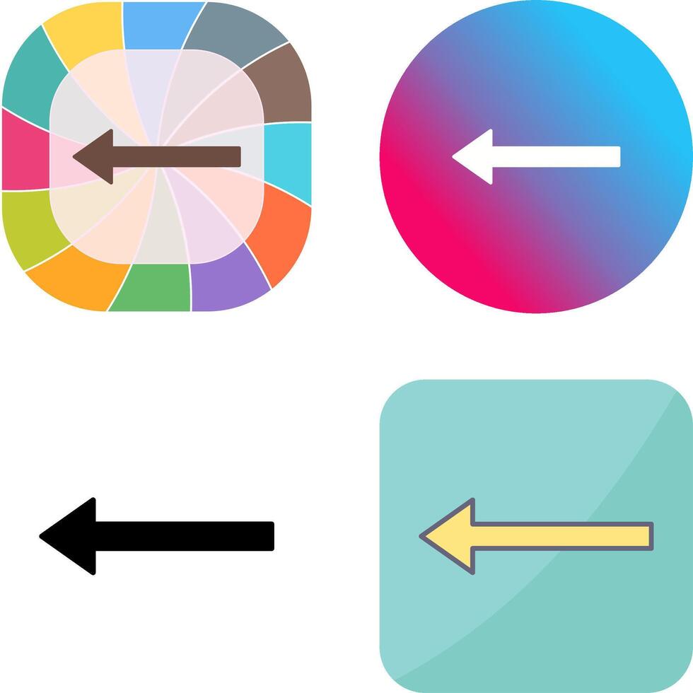 Unique Left Arrow Icon Design vector