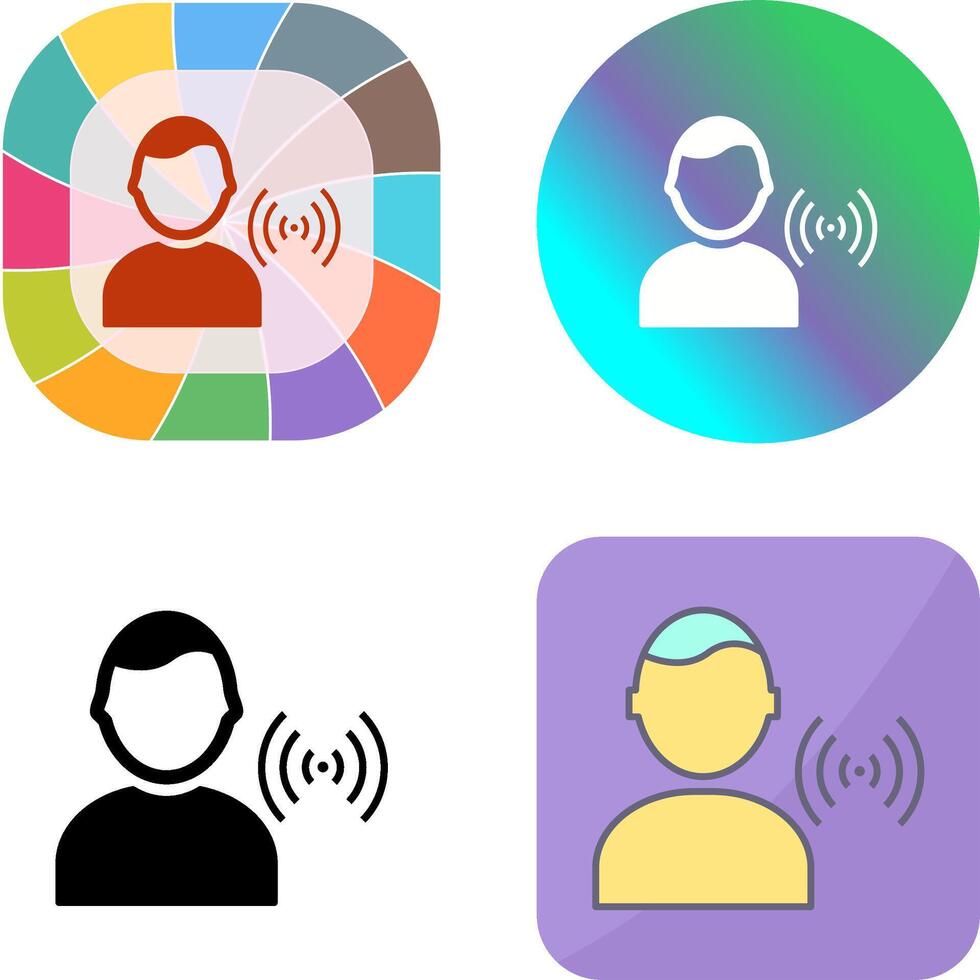 Unique Signal on User Icon Design vector