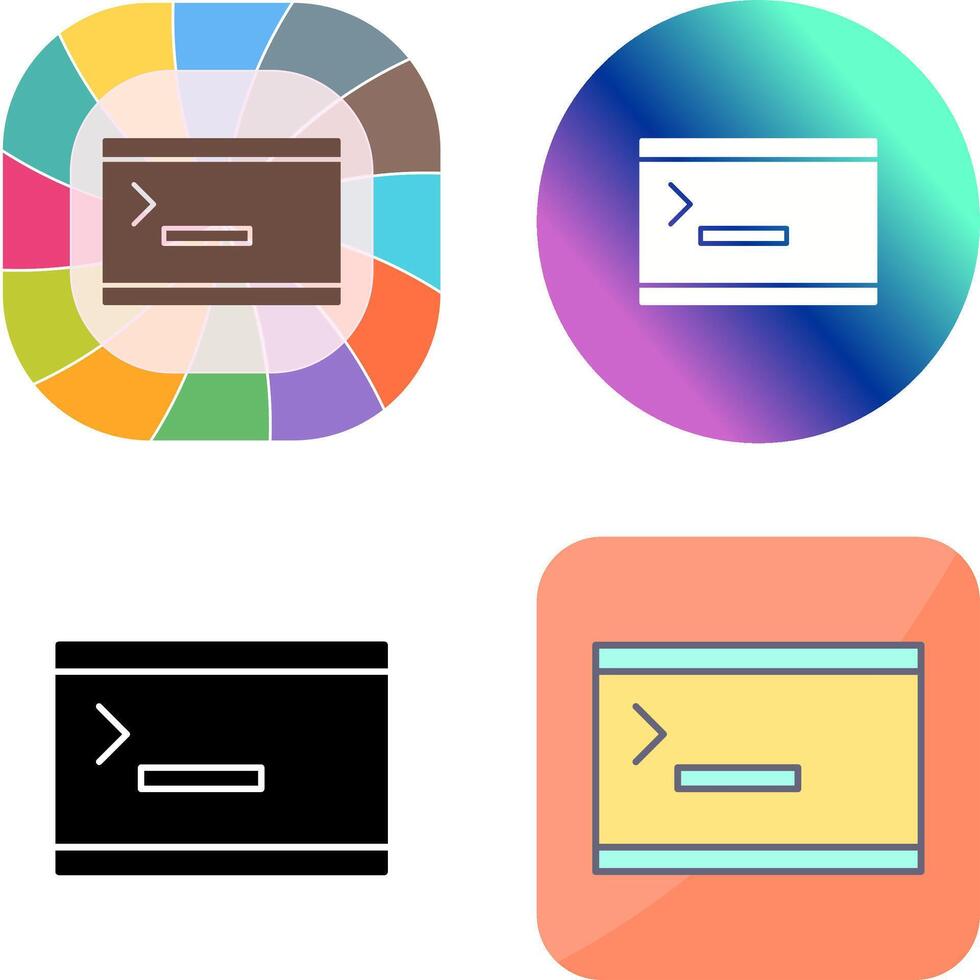 Unique Console Icon Design vector