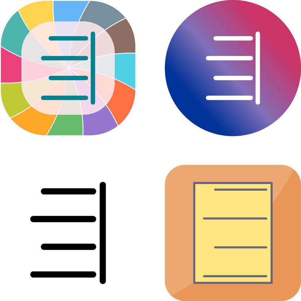 Unique Right Align Icon Design vector