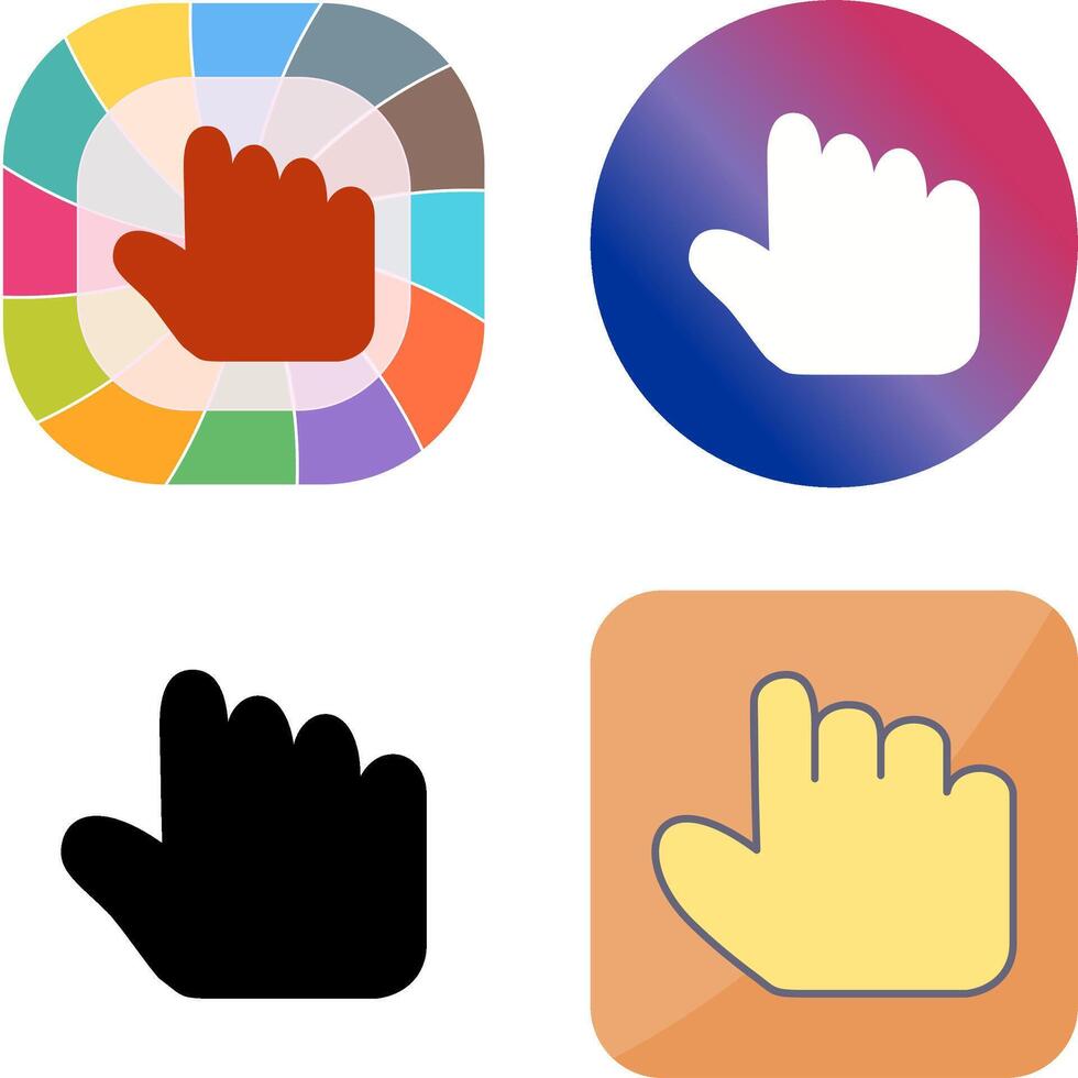 Unique Hold Icon Design vector