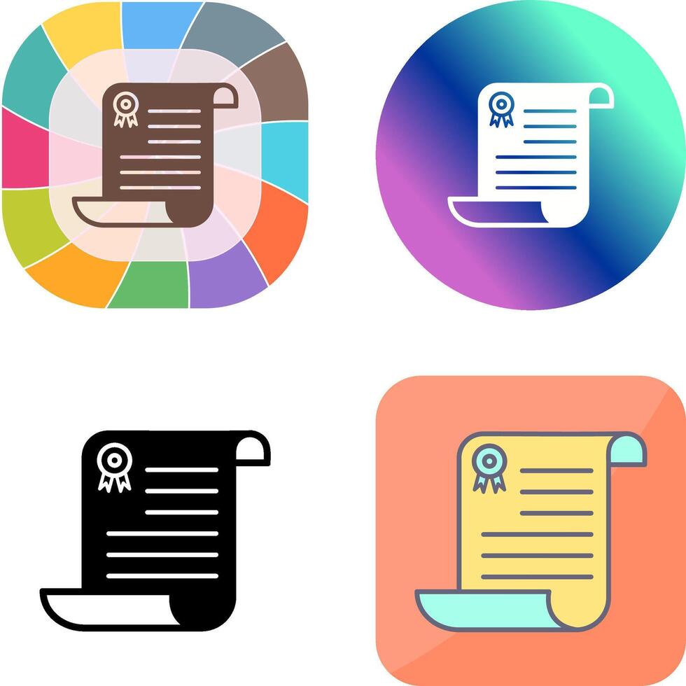 Unique Diploma Icon Design vector