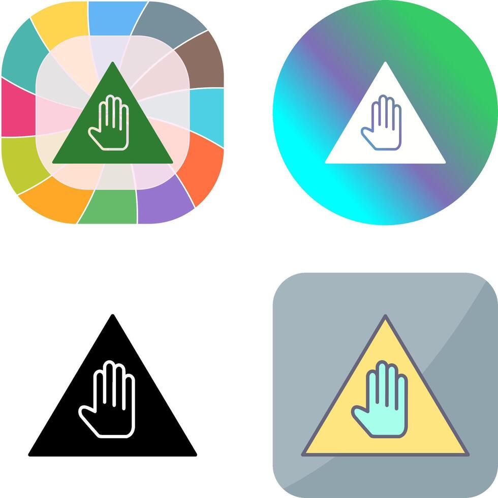 Unique Warning Icon Design vector