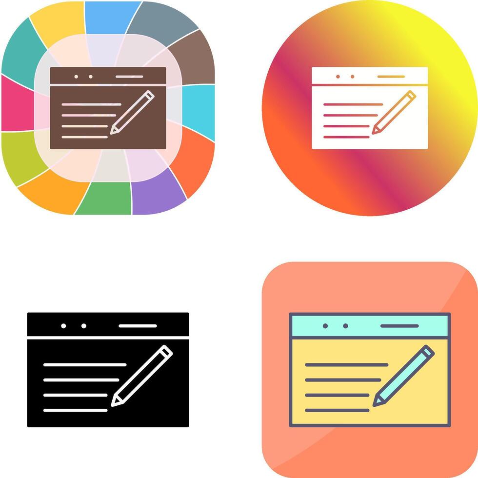 Unique Blogging Service Icon Design vector