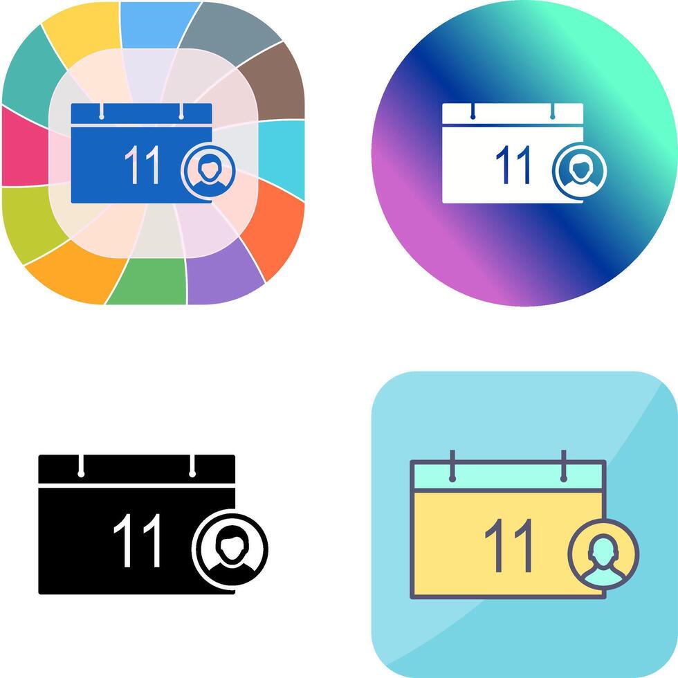 Unique Event Management Icon Design vector
