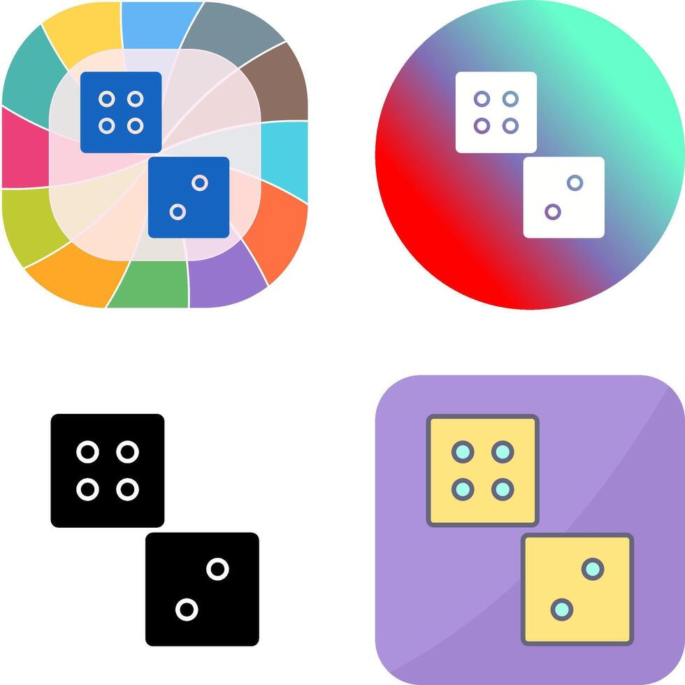 Unique Dice Icon Design vector