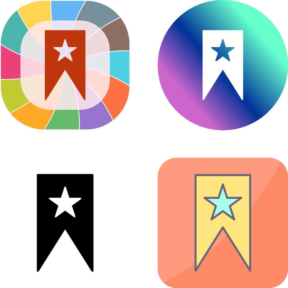 Unique Bookmarking Services Icon Design vector