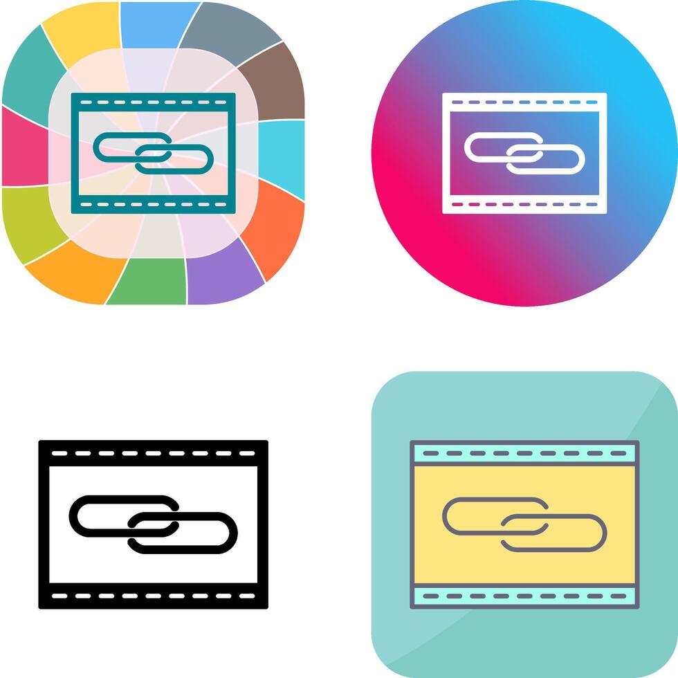 Unique Link Optimization Icon Design vector
