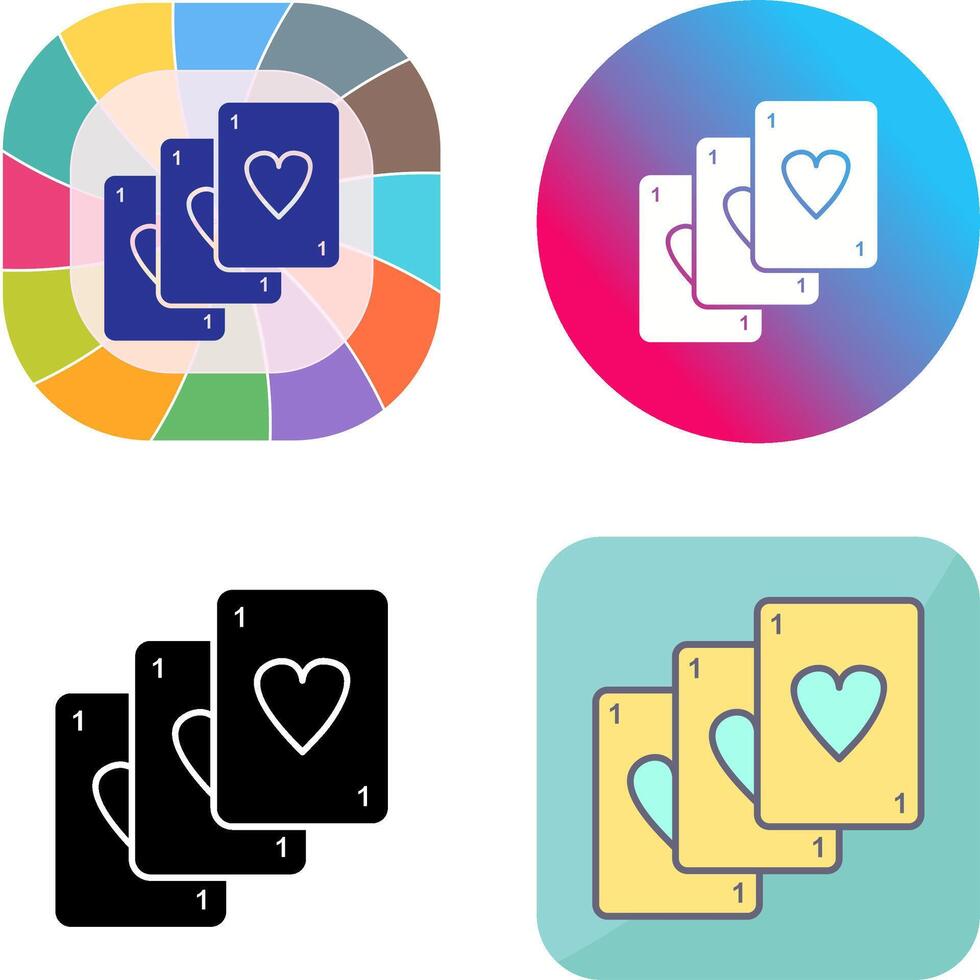 Unique Deck of Cards Icon Design vector
