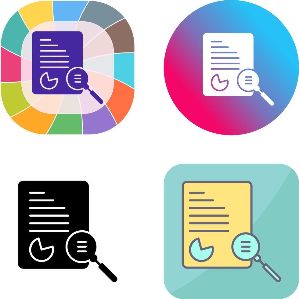 Unique Case Study Icon Design vector