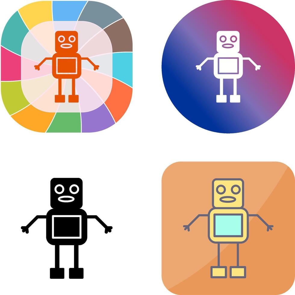 Unique Robot Icon Design vector