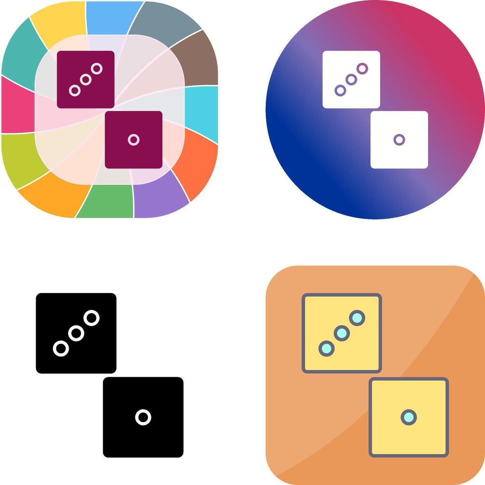 Unique Dice Icon Design vector