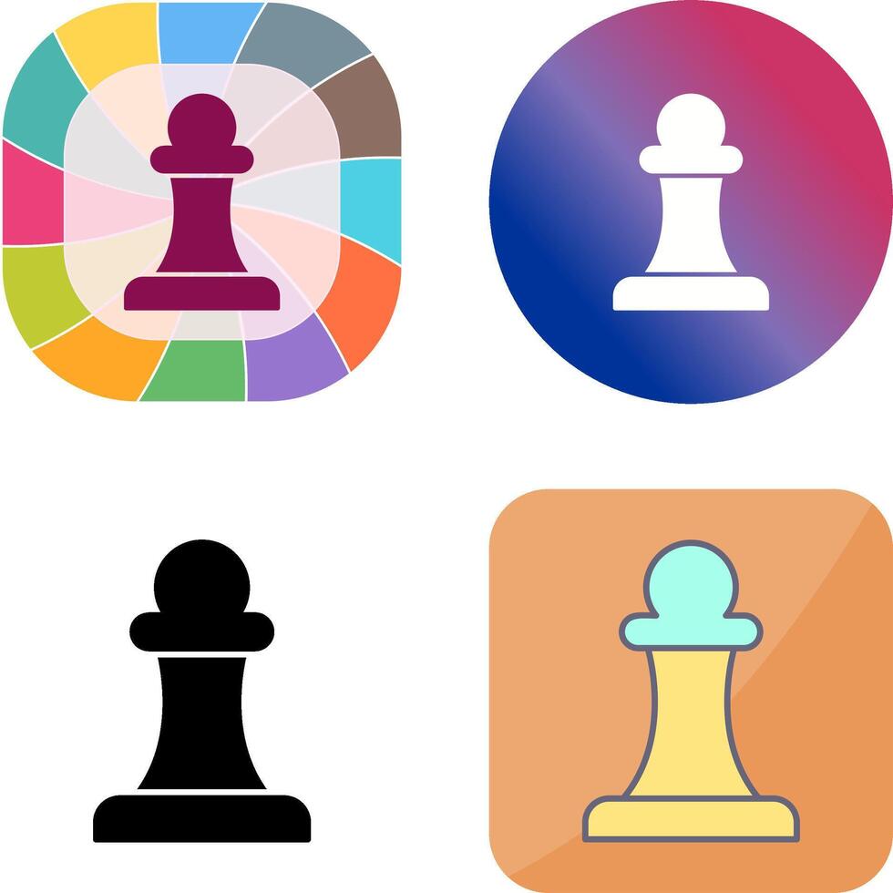 Unique Pawn Icon Design vector