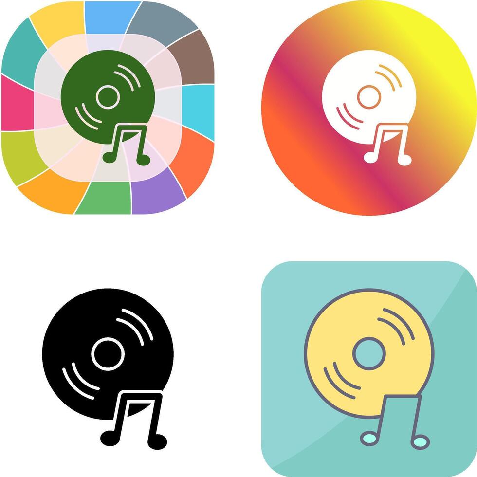Unique Music CD Icon Design vector