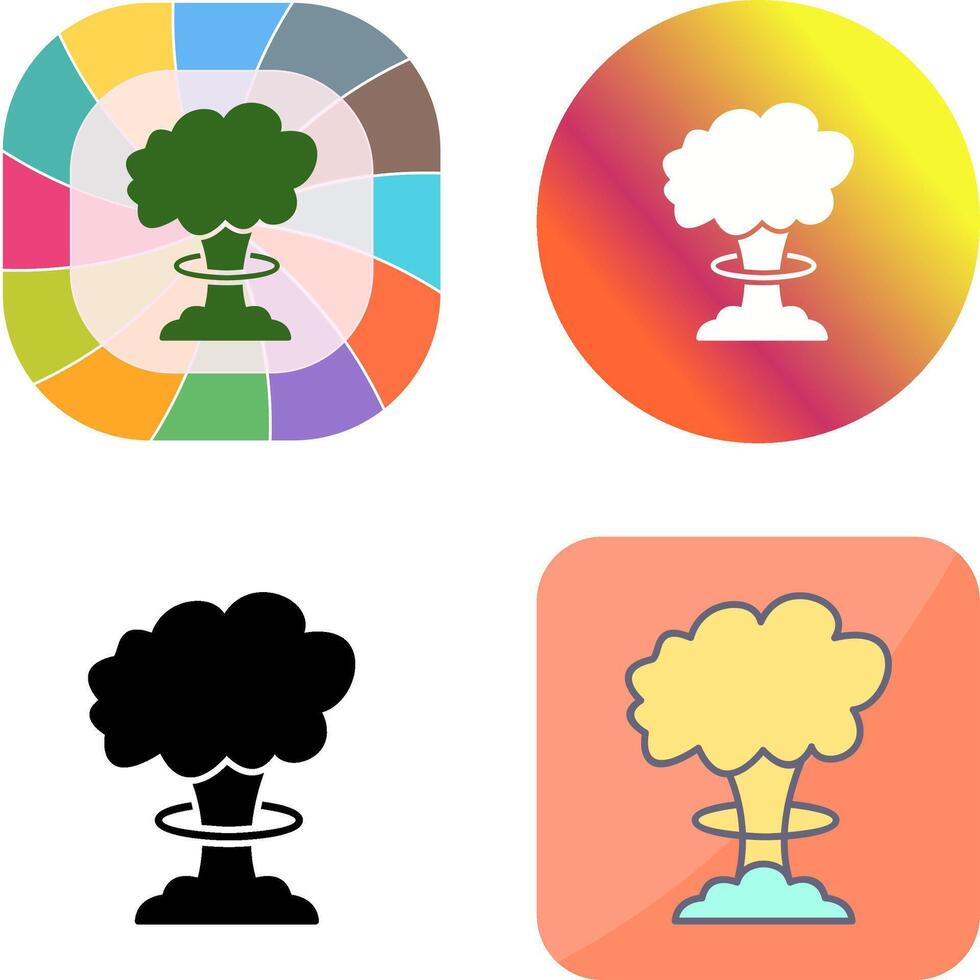 Unique Bomb Blast Icon Design vector