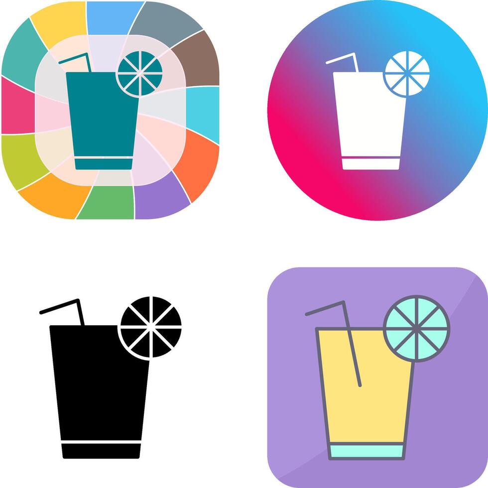 Unique Lemon Juice Icon Design vector